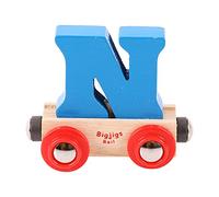 Bigjigs Rail Rail Wagon caractère Lettre N (Bleu)