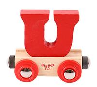 Bigjigs Rail Rail Wagon caractère Lettre U (Rouge)