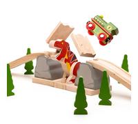 Bigjigs Rail, T-Rex Bursting Bridge, Wooden Toys, Dinosaur Toys, Bigjigs Train A