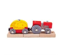 Bigjigs Rail Tracteur rouge avec rouleau