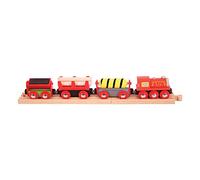 Bigjigs Rail Train de Ravitaillement | Train en Bois | Circuit Train Bois | Jouet Enfant | Jouet Éducatif | Cadeau Enfant | Jouet en Bois | Compatible Avec Autre Marques de Train en Bois