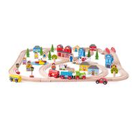 Bigjigs Rails Train Set City And Countryside - 101 Pieces