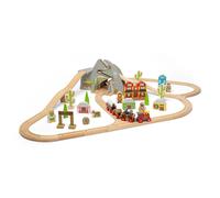 Bigjigs Rail Train en bois Wild West 62 pièces