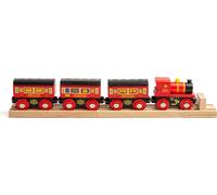 Bigjigs Rail Train longue distance + 3 voies