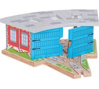 Bigjigs Rail Triple dépôt avec portes