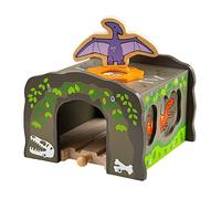 Bigjigs Rail Tunnel T-Rex | Train en Bois | Circuit Train Bois | Jouet Enfant | Jouet Éducatif | Cadeau Enfant | Jouet en Bois | Compatible avec Autre Marques de Train en Bois