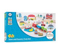 Bigjigs Rail - Ville Et Pays Bois Ensemble Train Jouets Enfants Jouets Âge 3+