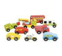Bigjigs Rail Lot de Véhicules | Train en Bois | Circuit Train Bois | Jouet Enfant | Jouet Éducatif | Cadeau Enfant | Jouet en Bois | Compatible avec Autre Marques de Train en Bois