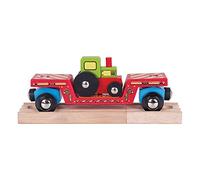 Bigjigs Rail Wagon à Plancher surbaissé pour Tracteur