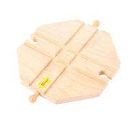 Bigjigs Rail Wooden 4 Way Crossing Plate - Other Major Wood Rail Brands are Comp