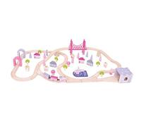Bigjigs Rail Wooden Fairy Town Train Set - 75 Play Pieces