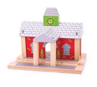 Bigjigs Rail Wooden Railway Station, Wooden Toys, Wooden Train Set, Train Set, B