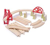 Bigjigs Rails De Train En Bois Extension Set Bridges - 18 Pièces