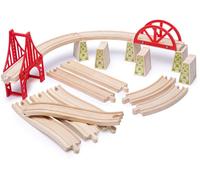 Bigjigs Rails De Train En Bois Extension Set Bridges - 18 Pièces