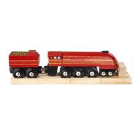 Bigjigs Réplique ferroviaire de la locomotive Duchess of Hamilton + 3 rails