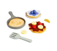 BigJigs set de jeu crêpes en bois - jouet petit-déjeuner 16 pièces