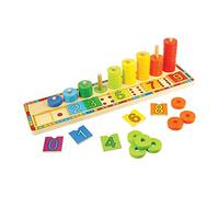 Bigjigs Toys – Jouet en bois – Empilage compteur – À partir de 2 ans – Bébé Or G