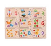 Bigjigs Toys Bj535 Picture And Number Matching Puzzle