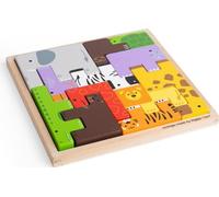 Bigjigs Toys Blocs de puzzle en bois avec animaux de safari