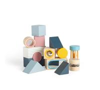 Bigjigs Toys – Blocs d'exploration sensorielle en bois, formes empilables, dès 18 mois