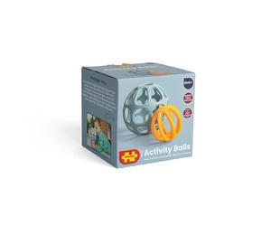 Bigjigs Toys - Boules d'activité - Dethards en Silicone en 2 pièces pour bébés, Jouets sensoriels pour bébés, Jouets Montessori pour bébés, Cadeau de bébé fabriqué de manière Durable