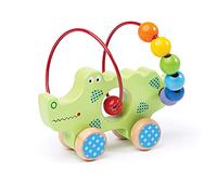 Bigjigs Toys Boulier Crocodile à Pousser