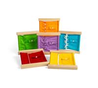 Bigjigs Toys Cadres de fixation - 6 pièces pour apprendre à s'habiller, planches en bois, éducatives et respectueuses de l'environnement, cadeaux Montessori d'apprentissage précoce pour les