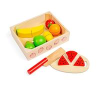 Bigjigs Boîte En Bois Avec Fruits Tranchés - 13 Pièces