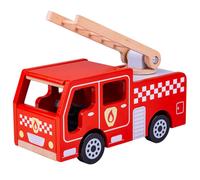 BigJigs Jouets en Bois Ville Fire Engine Playset