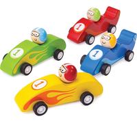 Bigjigs Toys Colorful Wooden Racing Car 1pc