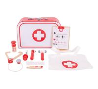 Kit de docteur - Bigjigs Toys - Jouet de rôle - Bois - Blanc et rouge - Mixte