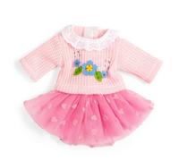 Bigjigs Toys Tutu et pull rose - Taille S | Vêtements de poupée pour poupée Ragdoll | Jupe en tulle et sweat-shirt tricoté pour poupées | Ensemble de vêtements en peluche | Accessoires de poupée |