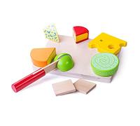 Bigjigs Toys Ensemble Planche à Fromages en Bois | Jouet de Nourriture | Jeu de Cuisine | Jeu d'Imitation