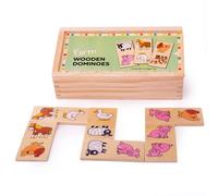 Bigjigs Toys Ferme de dominos en bois