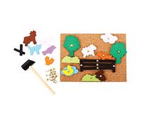 Bigjigs Toys Formes à clouer ferme