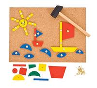 Bigjigs Toys - Jeu éducatif Formes à clouer - Traditionnel - Cadeau enfant - Jouet bébé