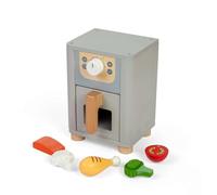 Bigjigs Toys Friteuse à air - Accessoire de cuisine en bois pour enfants, ensembles de cuisine et appareils pour enfants, accessoires de jeu de simulation pour tout-petits, cadeaux pour enfants, à