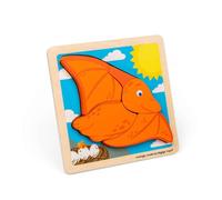 Bigjigs Toys Gros ptérodactyle | Puzzles pour enfants avec 5 pièces | Puzzle en bois pour tout-petits | Jouets dinosaures pour garçons et filles | Premier puzzle pour enfants de 10 mois et plus |