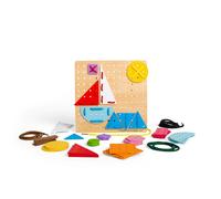 Bigjigs Toys Jeu de lacet en bois Formes géométriques