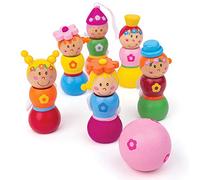Bigjigs Toys Jeu de Quilles Fées | Jouet Traditionnel | Jeu Enfant | Jouet de Jardin | Jouet Bébé | Cadeau Enfant