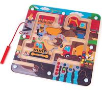 Bigjigs Toys Labyrinthe magnétique Chantier de construction