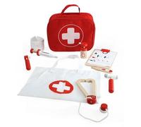Kit de docteur - Bigjigs Toys - Jouet de rôle - Bois - Blanc et rouge - Mixte