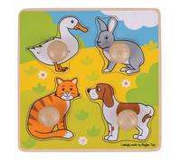 Bigjigs Toys Mon Premier Puzzle à encastrer – Animaux de Compagnie