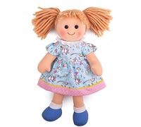 Bigjigs Toys Olivia Rag Doll (Medium) - Ma première poupée, des poupées Douces de qualité, des Jouets Mous pour Filles et garçons, Ragdoll adapté à la Naissance, vêtements de poupée Amovibles pour