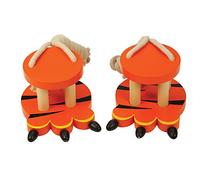 Bigjigs Toys Pilotis Échasses Tigres | Jouet en Bois | Apprendre à Marcher | Jouet Animal | Jouet Traditionnel | Cadeau Enfant