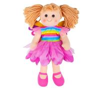 Bigjigs Toys Poupée Chloe, poupée Chiffon Douce de 30 cm en Tenue de fée.