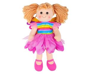 Bigjigs Toys Poupée Chloe, poupée Chiffon Douce de 30 cm en Tenue de fée.
