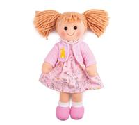 Bigjigs Toys poupée Ella | poupées pour Enfants | Doudou bébé | Peluche Moyenne pour bébés | poupée Blonde avec vêtements | Cadeau Naissance Filles & garçons | poupée câline dès la Naissance