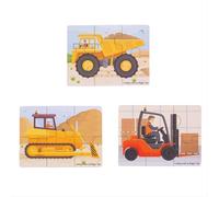 Bigjigs Toys Puzzle 3in1 Machines de construction