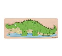 Bigjigs Toys Puzzle à insérer crocodile avec chiffres